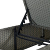 Rattan Chaise Lounge Set of 2 with Side Table