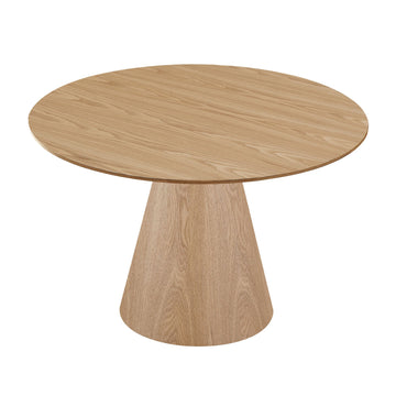 47.24'' Wooden Dining Table Round Dining Table, Hardwood Solids