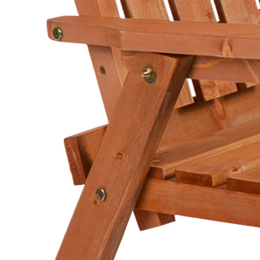 Fir Wood Garden Bench with Center Table & Umbrella Hole