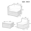 5-Piece PE Wicker Patio Sofa Set with Coffee Table