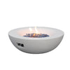 42" Concrete Propane Fire Pit Bowl — Antique White