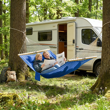 Quilted Double Hammock with Beechwood Spreader Bar