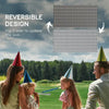 Reversible Outdoor Rug, Clover Pattern, Foldable with Carry Bag