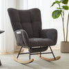 Teddy Fleece Wingback Glider & Ottoman Set, Grey
