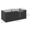 Galvanized Raised Garden Bed, 5' x 3', Dark Grey