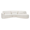 Curved 3-Piece Sectional Sofa with Chaise, Right-Hand Facing