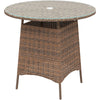31.5" Outdoor Round Patio Table With Umbrella Hole