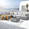 Seven Piece Outdoor Conversation Set with Coffee Table