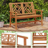 Solid Hardwood 2-Person Garden Bench