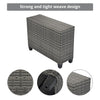 8-Piece Outdoor Wicker Sectional Sofa Set, Gray with Cushions