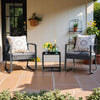All-Weather Outdoor Rocking Chair Set with Cushions