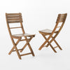 Acacia Wood Folding Outdoor Dining Chair, Set of 2