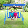 Kids' Canopy Swing Bench, 2-Seat Outdoor Glider