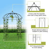 Wrought Iron Garden Arch Gazebo, Black