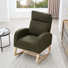 Teddy Fabric Rocking Chair with Adjustable Footstool
