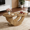 Two-Tier Round Accent Table with Open Storage Base