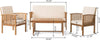 4-Piece Acacia Wood Patio Conversation Set