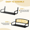 50-Inch Powder-Coated Iron Outdoor Bench