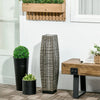 Solar Rattan Floor Lamp