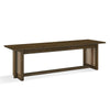 Walnut Rubberwood Dining Bench with Rattan Weave
