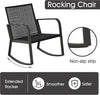 Three-Piece Patio Bistro Set with Rocking Chairs and Cushions, Beige