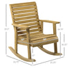Slatted Rocking Chair — Light Brown