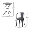 LOURDES 3-Piece Outdoor Bistro Set – Powder-Coated Iron Patio Table &
