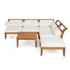 Acacia Wood Modular Sectional — 6 Piece