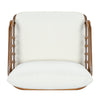 Acacia Wood Outdoor Patio Chair With Vertical Slatted Arms