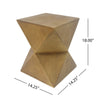 Prismatic Concrete Outdoor Side Table, 14.25"