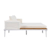 Modern Metal Daybed with Wood Accents