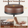 Adjustable Height Swivel Bar Stool Set with Back, Brown