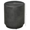 Concrete-Look Side Table, Dark Gray
