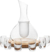 Sake Carafe Set 6 Sake Glass Set 8 5 Oz Glasses For Warm Or Cold Japanese Wine Drinking With A Woode