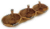 Triple Olive Wood Hand Carved African Salad bowls, Serving bowls.