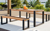 3-Piece Acacia Wood Outdoor Conversation Set for Patio and Garden