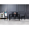 Elegant High-Back Dining Chairs, White & Black — Set of 4