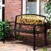 50-Inch Powder-Coated Iron Outdoor Bench