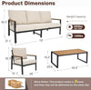 Four-Piece Outdoor Patio Conversation Set with Deep Seating