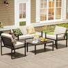 4-Piece Metal Patio Furniture Set with Cushions