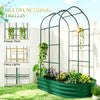 Arched Trellis Raised Garden Bed, Galvanized Steel Planter