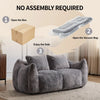 Oversized Bean Bag Lounge Chair with Pillows, Grey