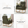 Teddy Fabric Rocking Chair with Adjustable Footstool