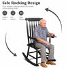 LuxePorch Black Poplar Windsor Wood Rocking Chair