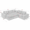 Modern Boucle L-Shaped Sectional Sofa with Two Moveable Ottomans,