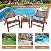 Eucalyptus & Rattan Patio Set — 3 Pc