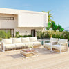 Modern Metal Patio Sectional — 7 Piece