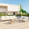 Modern Metal Patio Sectional — 7 Piece