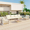 Modern Metal Patio Sectional — 7 Piece