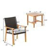 Acacia & Wicker Bistro Set — 3 Piece